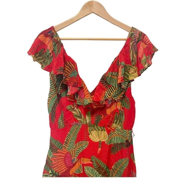 Farm Rio Red Forest Birds without Belt size M - Picture 7 of 13